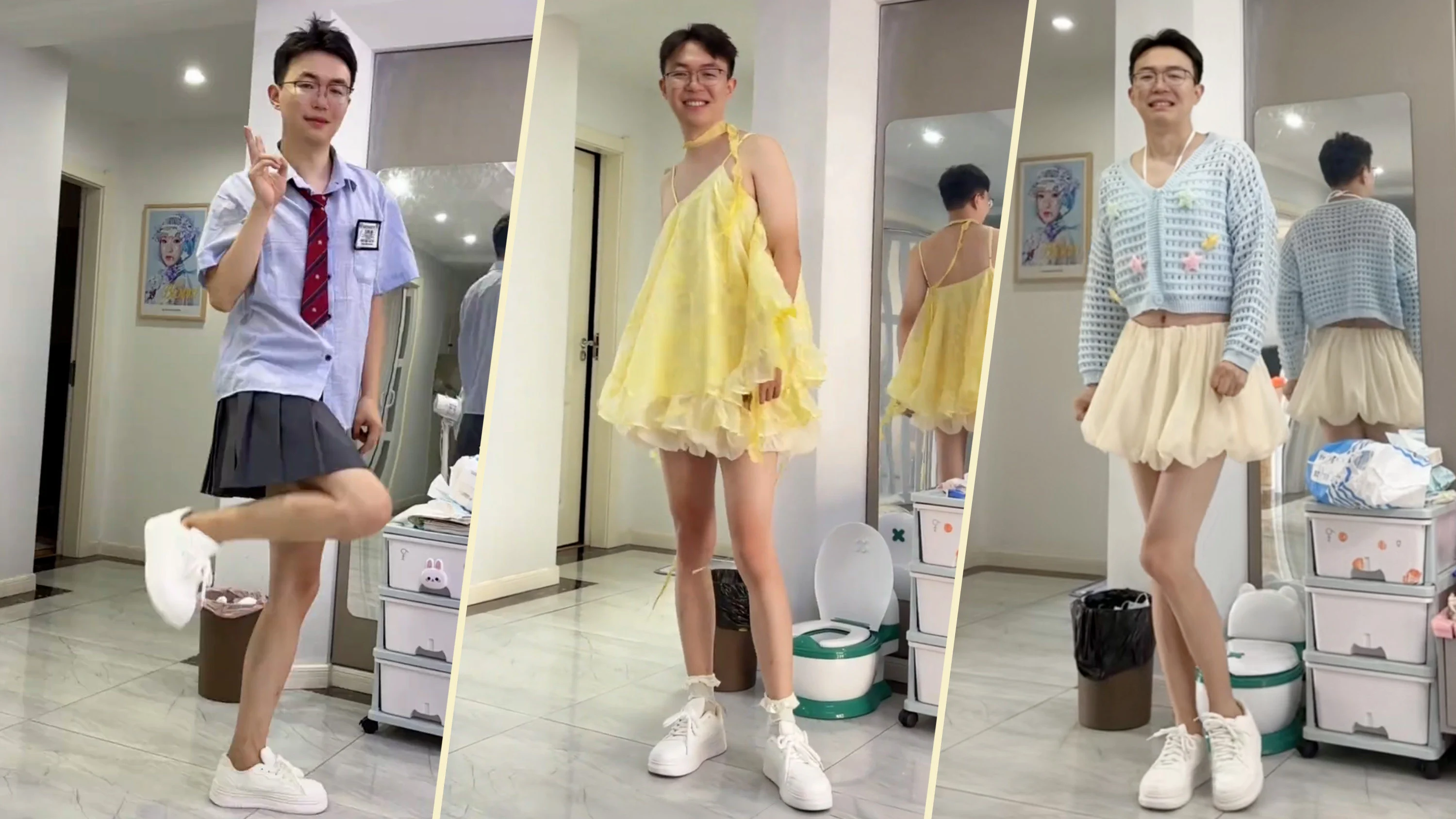 Leggy Chinese dad gains online fame for slender limbs, attracts legwear brands