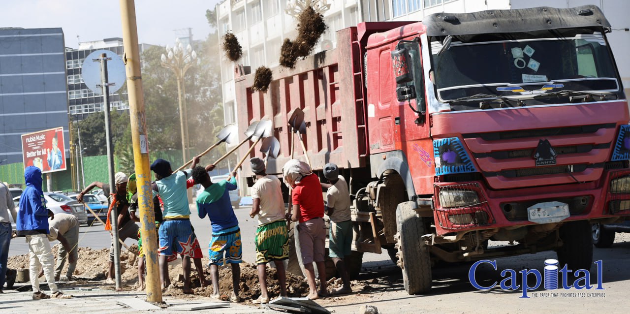 Digging it out one shovel load at a time!