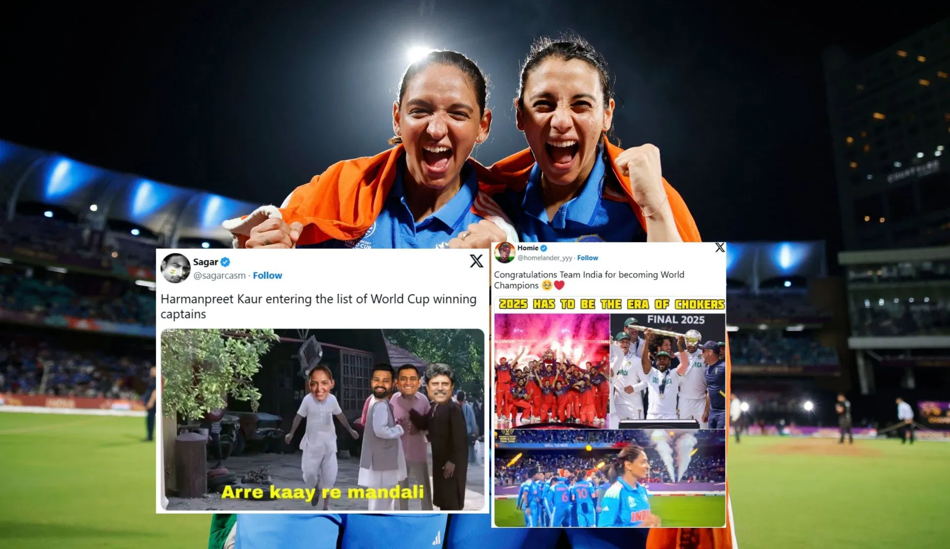 "2025 has to be the era of chokers" - Top 10 funny memes as India beat South Africa to win 2025 ICC Women's ODI World Cup 