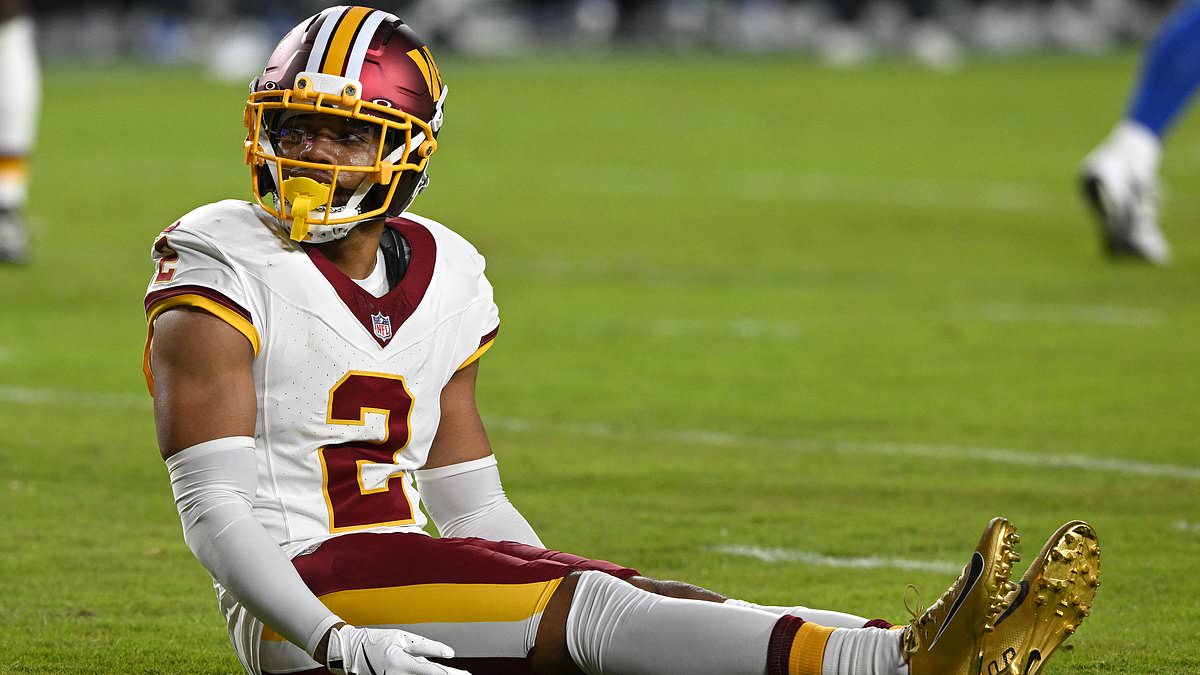 Commanders in injury hell with Marshon Lattimore 'feared to have suffered ACL tear' after Jayden Daniels blow