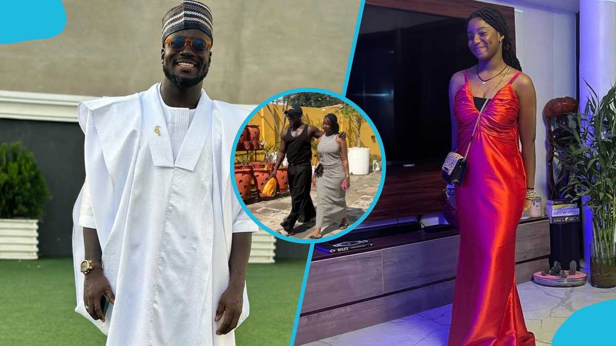 Stephen Appiah shows off his grown-up daughter as they step out in style (Photo)