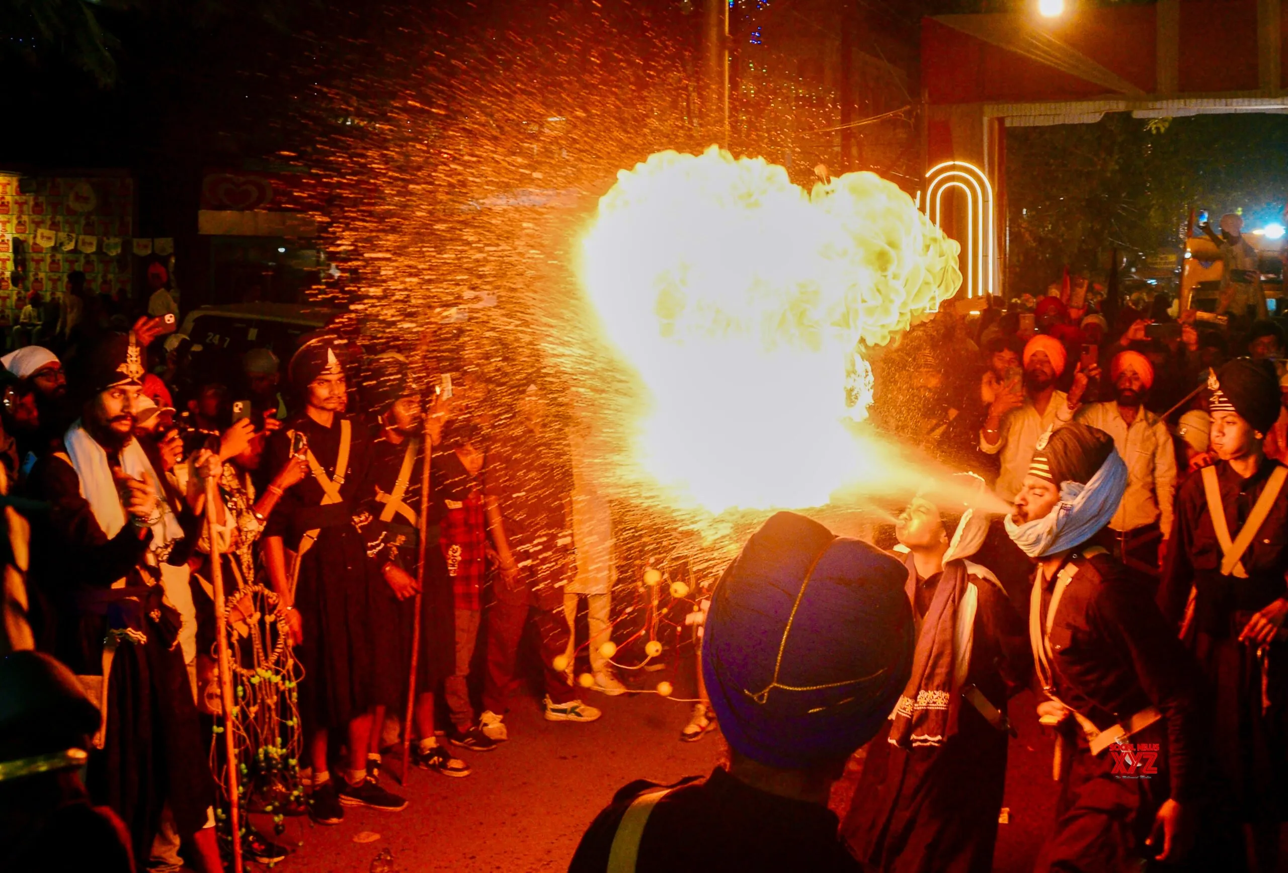 Dhanbad: Sikh Devotee Performs Gatka During Prakash Parv Nagar Kirtan #Gallery