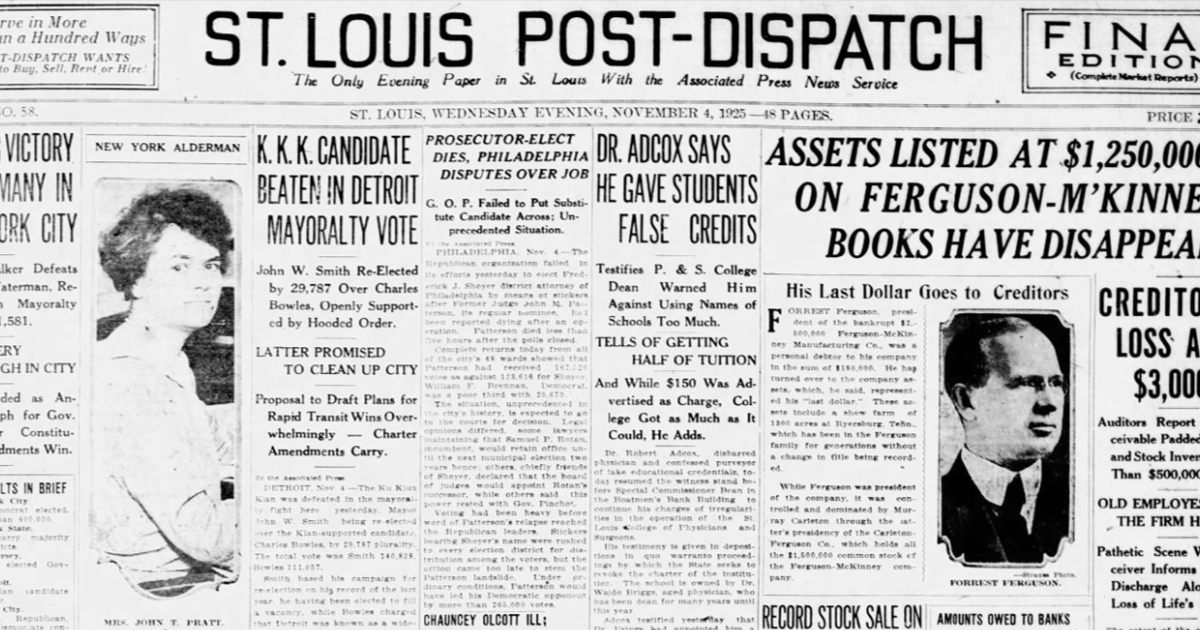 See the Nov. 4, 1925, front page: New York elects woman alderman