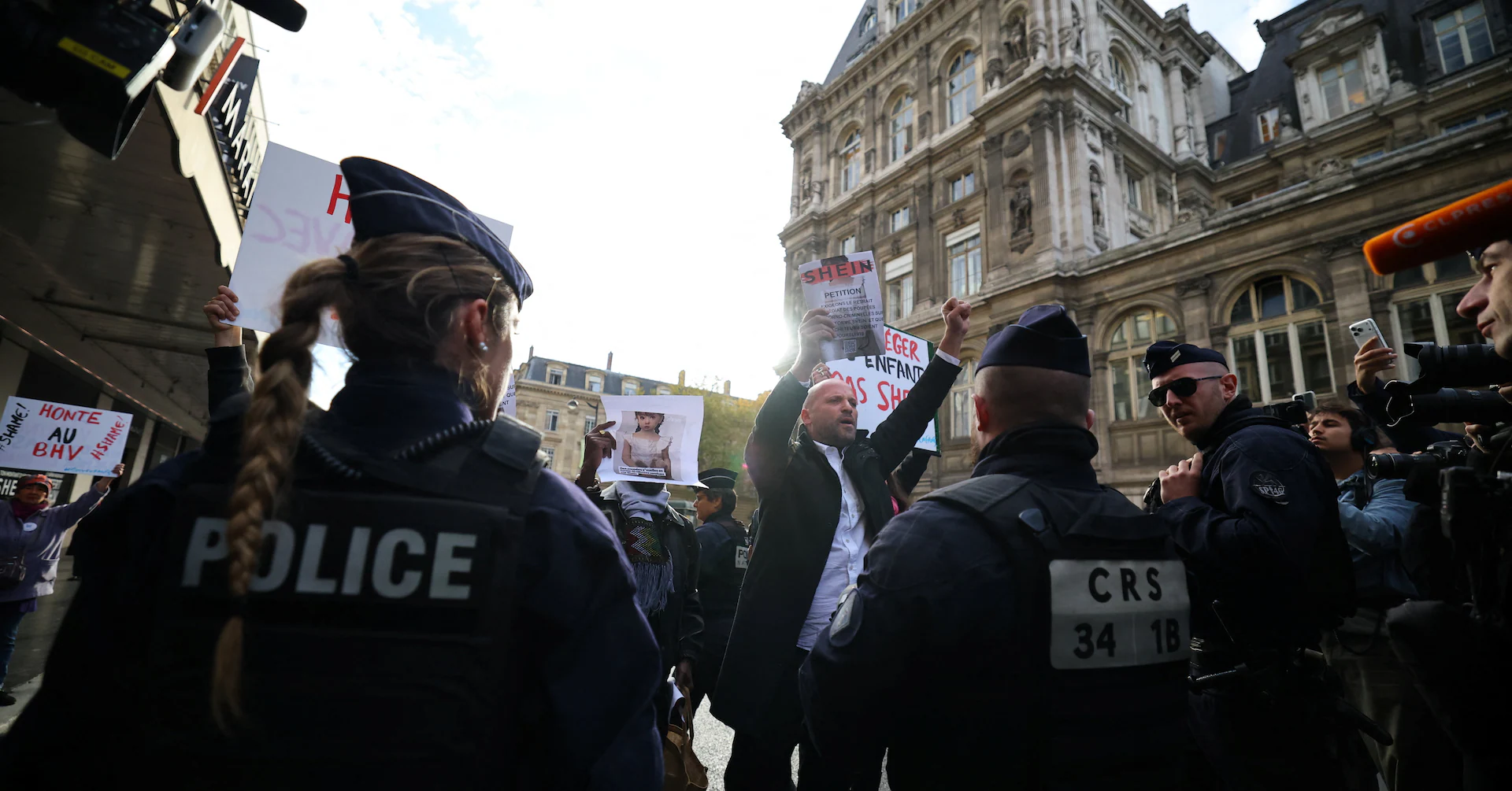 Shein store opening in Paris draws protesters and bargain hunters
