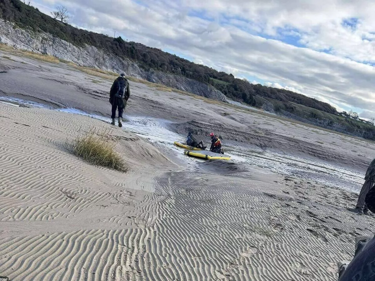 Horror as man found sinking in quicksand on Lancashire beach with tide coming in