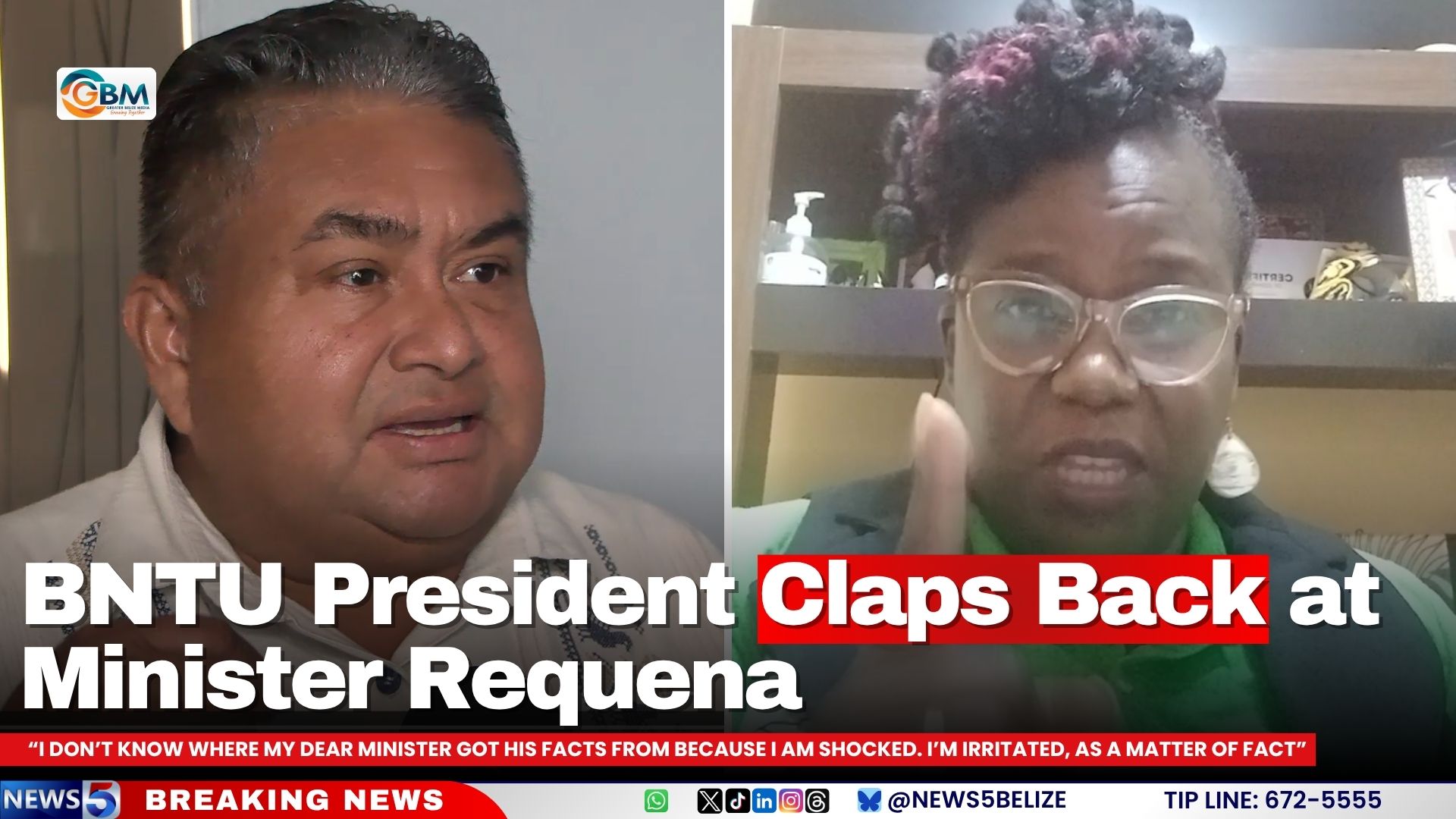 BNTU President Claps Back at Minister Requena