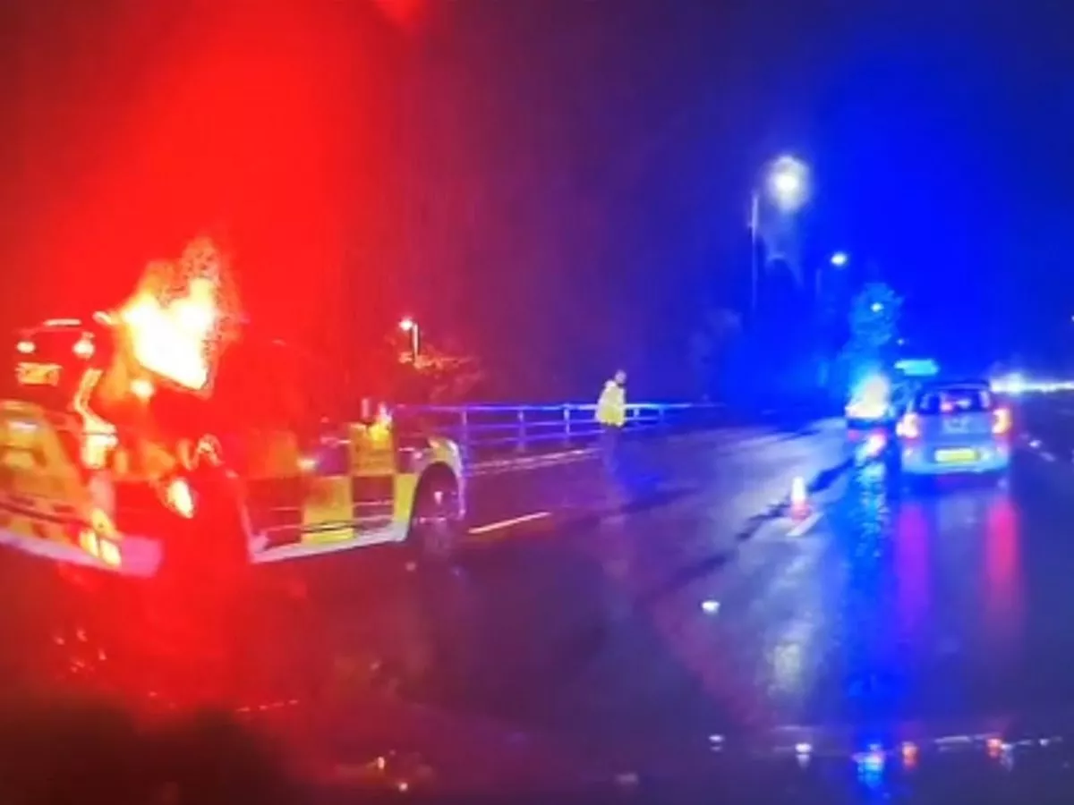 Cars 'damaged' as sinkhole opens up on Greater Manchester motorway