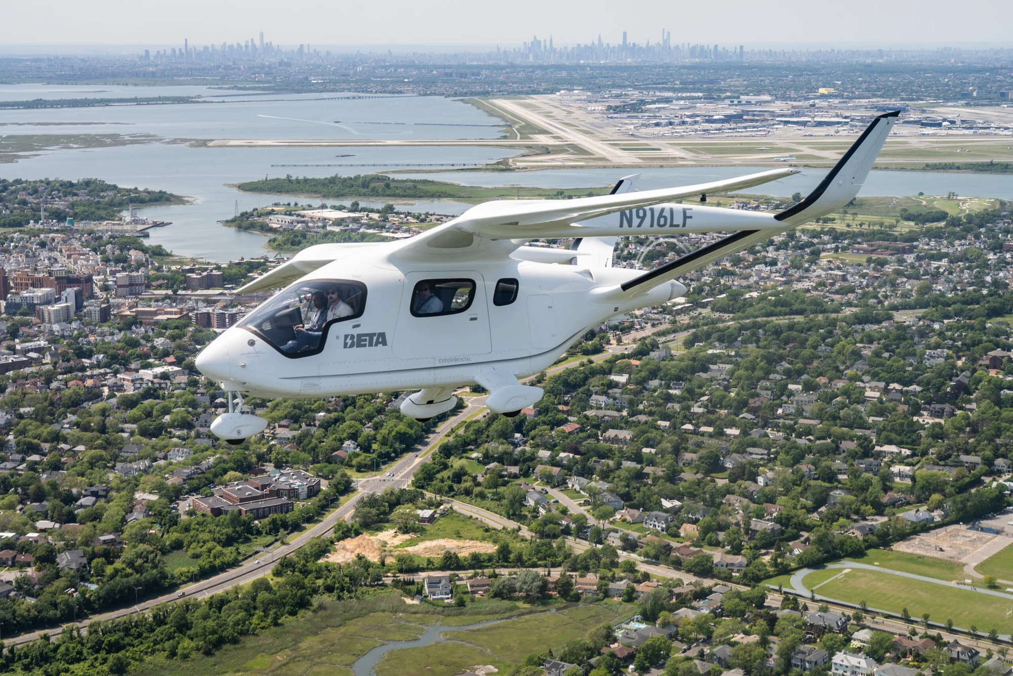 BETA Technologies’ all-electric plane lands at Boeing Field, marking a milestone for clean aviation
