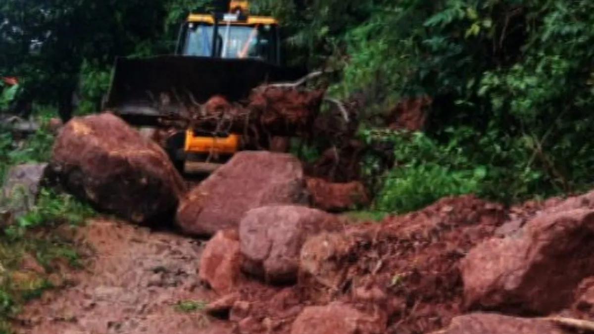Cyclone Montha triggers landslide in Gajapati district; road connectivity disrupted