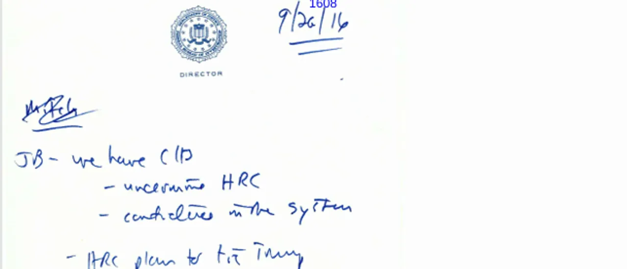 Read Handwritten Notes On Clinton’s ‘Plan To Tie Trump’ That James Comey Left In An FBI Safe