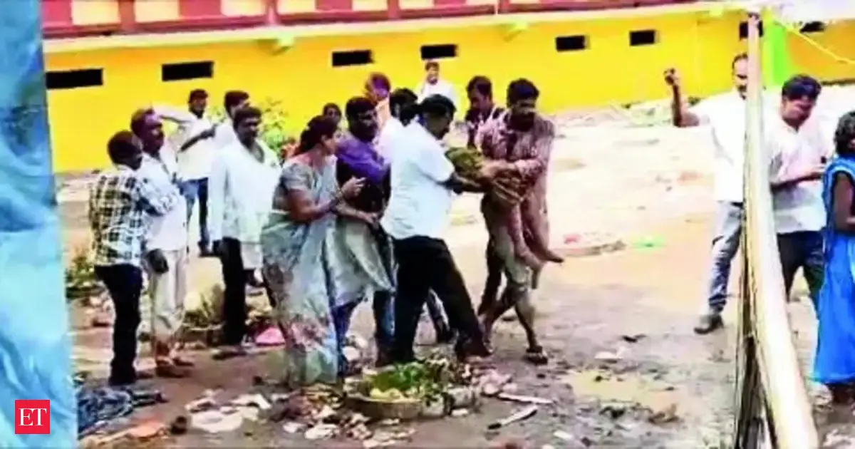 Eight women and a child killed in stampede at Andhra temple