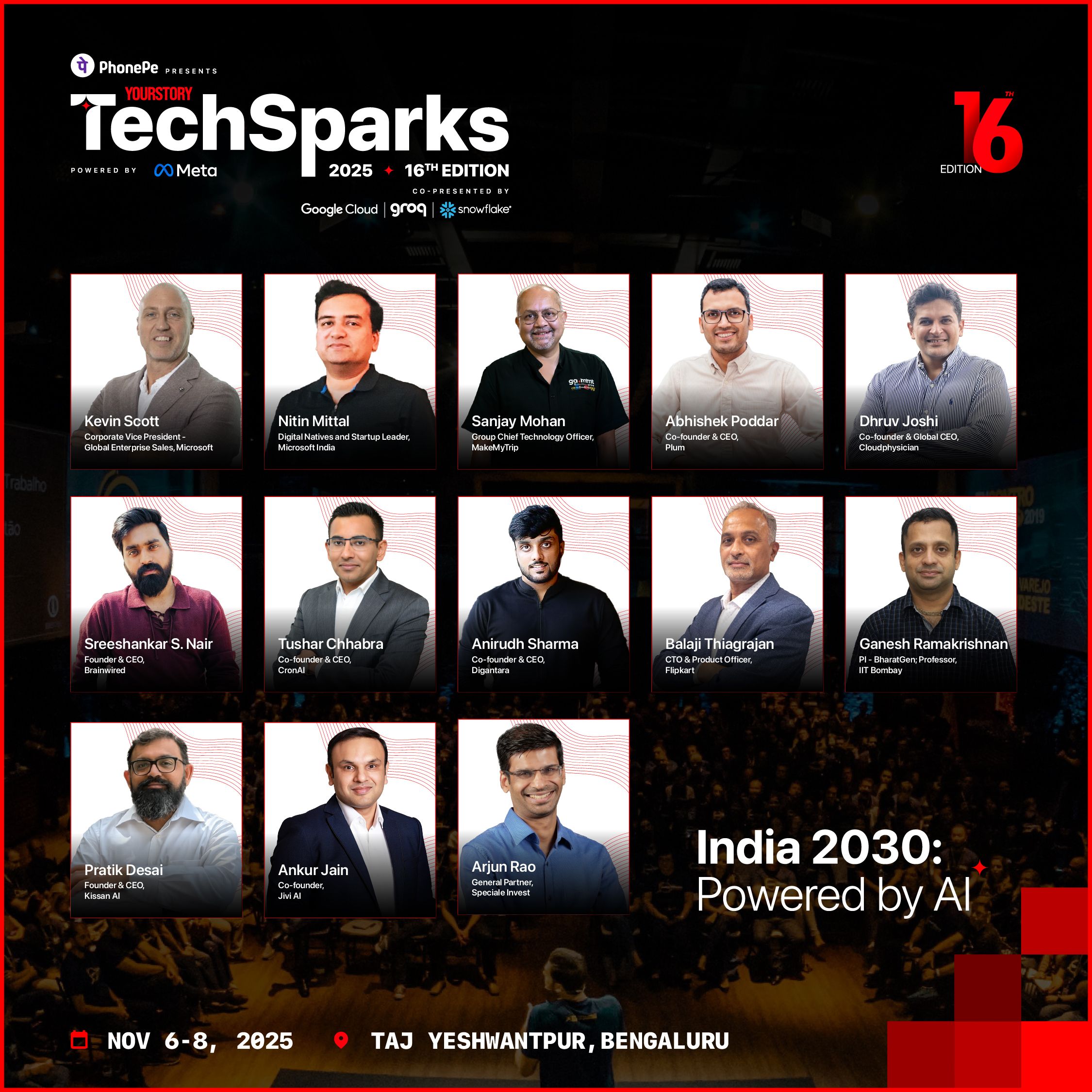 TechSparks 2025 bolsters lineup with tech titans from MakeMyTrip, Plum, Flipkart, Digantara and more