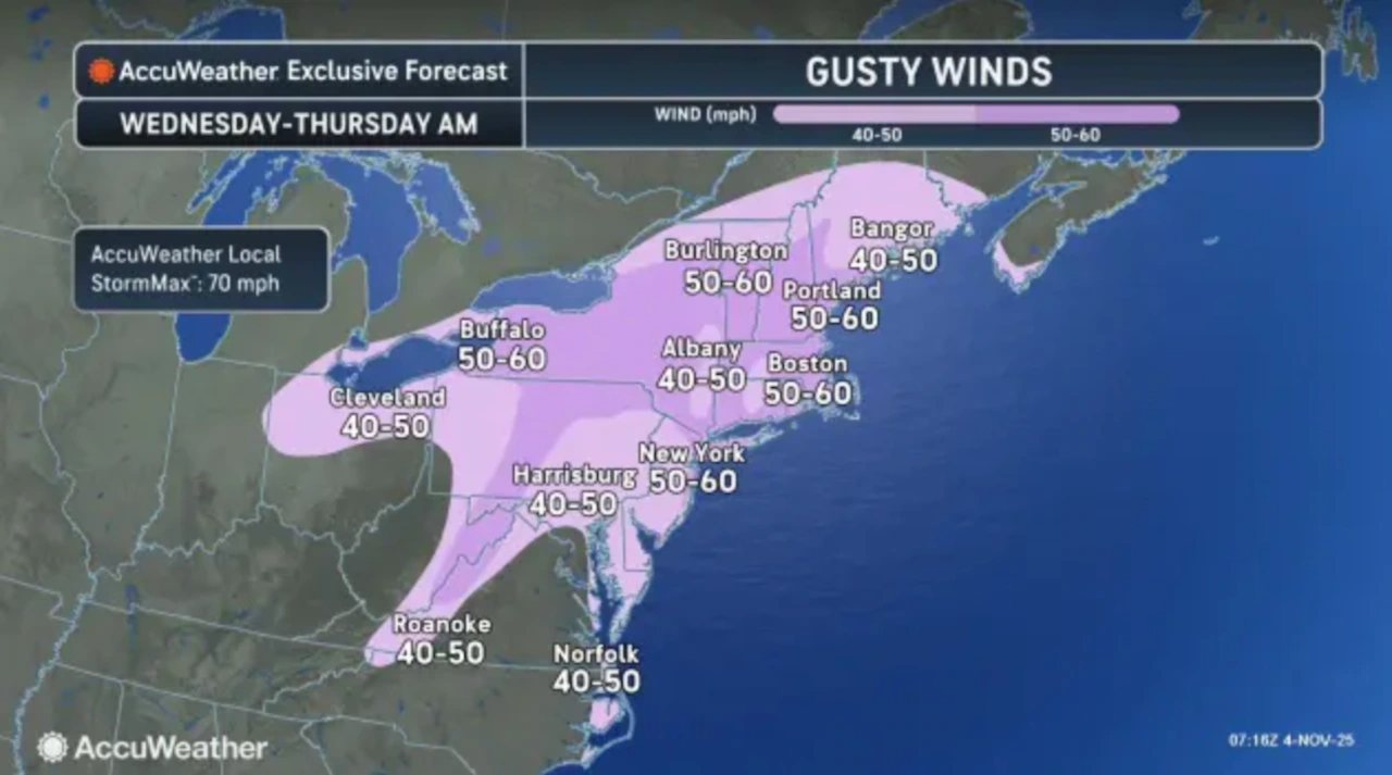 N.J. weather: High wind watch issued for 10 counties with 60 mph gusts in forecast Wednesday