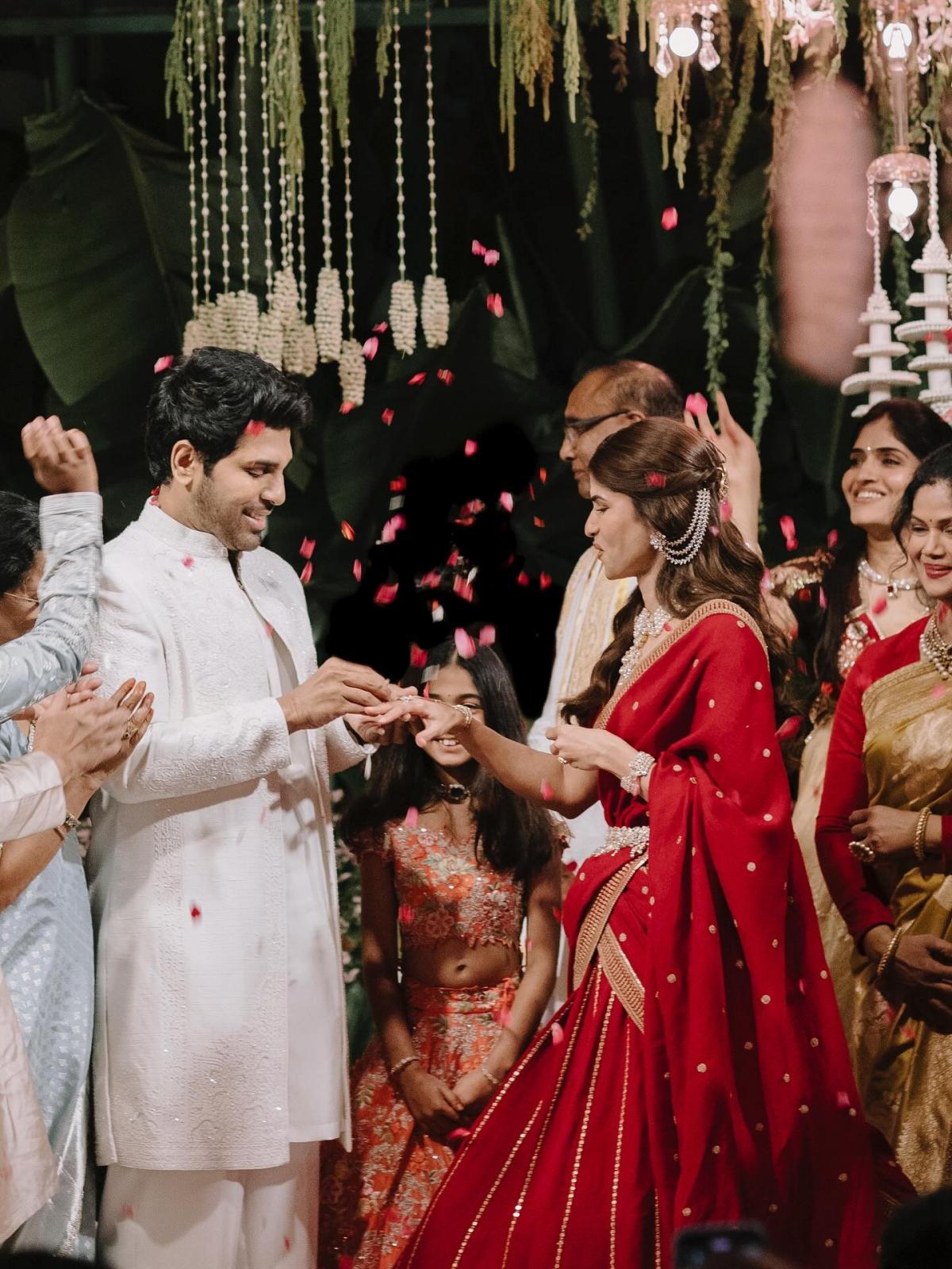 Allu Sirish gets engaged to Nayanika in an intimate ceremony, calls her 'love of my life'