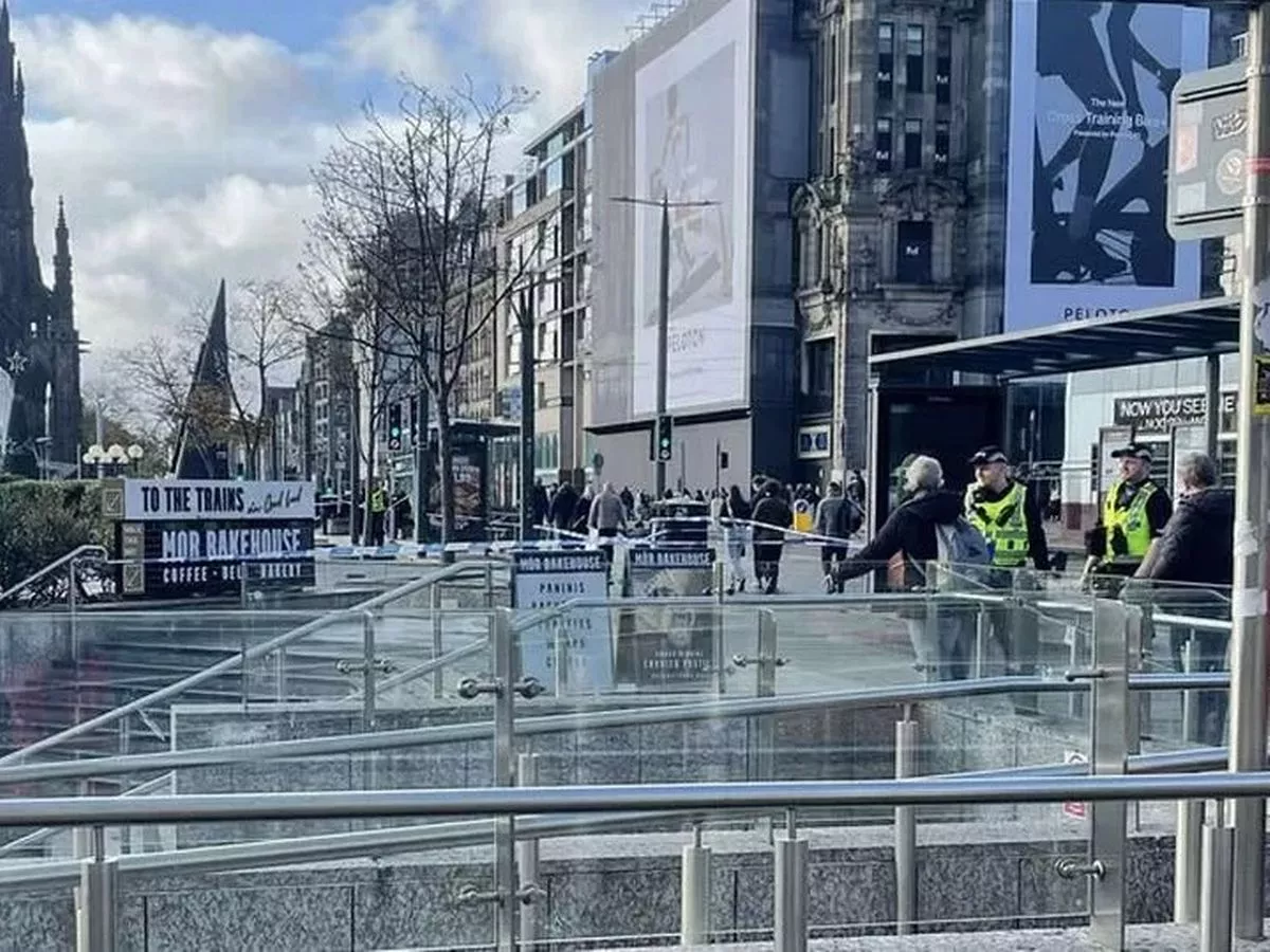 Edinburgh Princes Street locked down by cops as tape erected over 'serious incident'