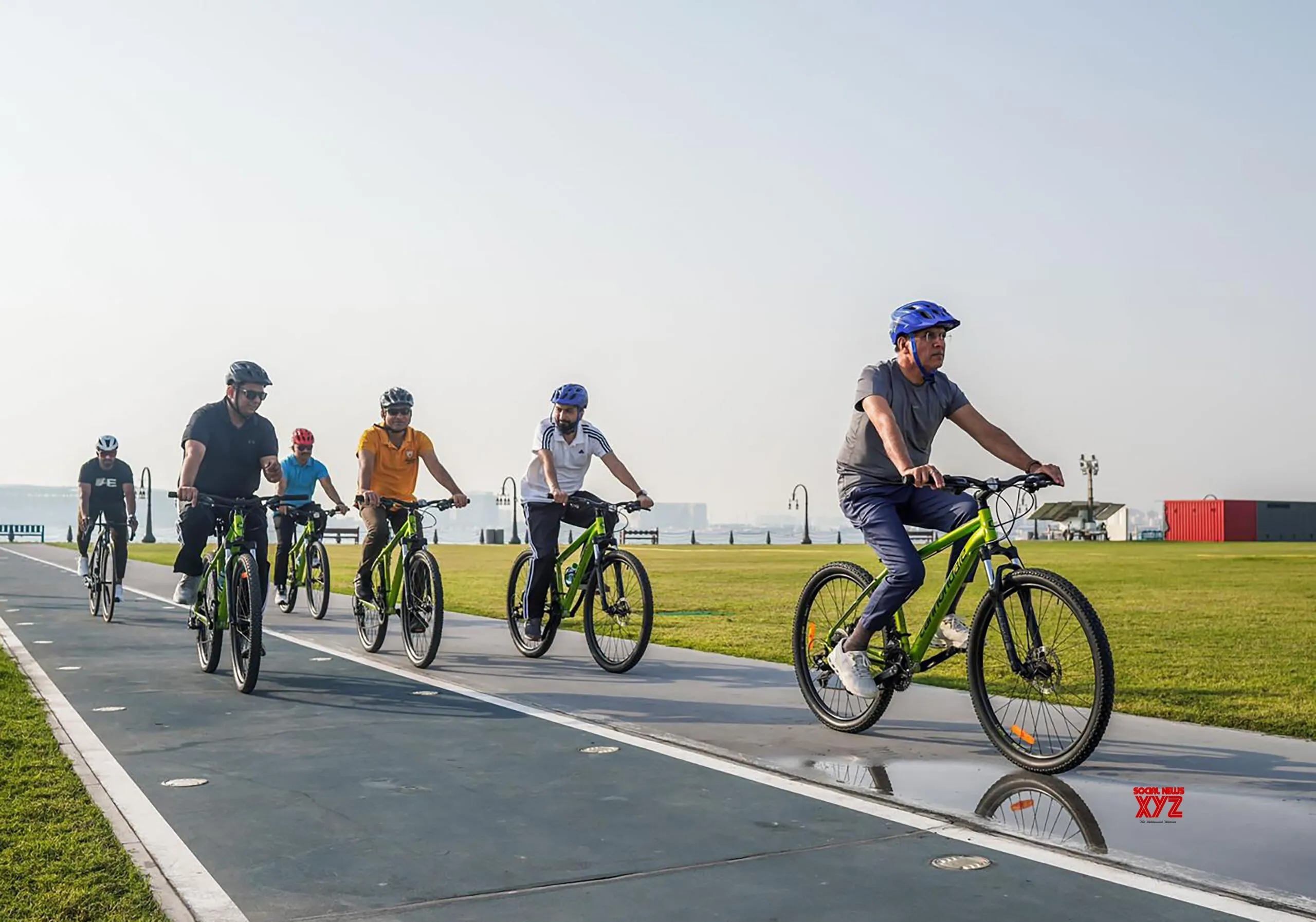 Mansukh Mandaviya Joins Cycling Drive in Doha #Gallery