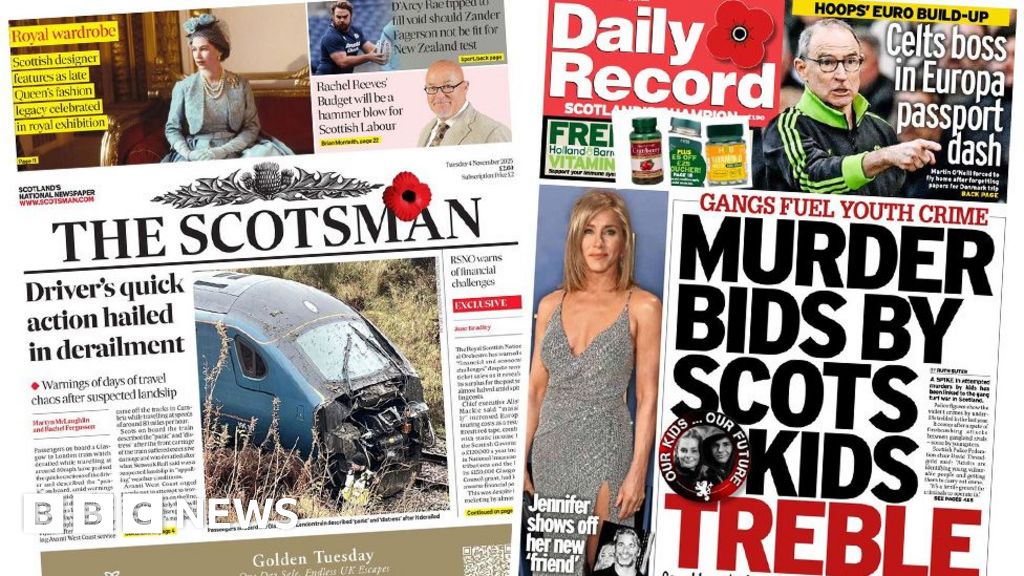 Scotland's papers: Derailment chaos and gangs fuel youth crime