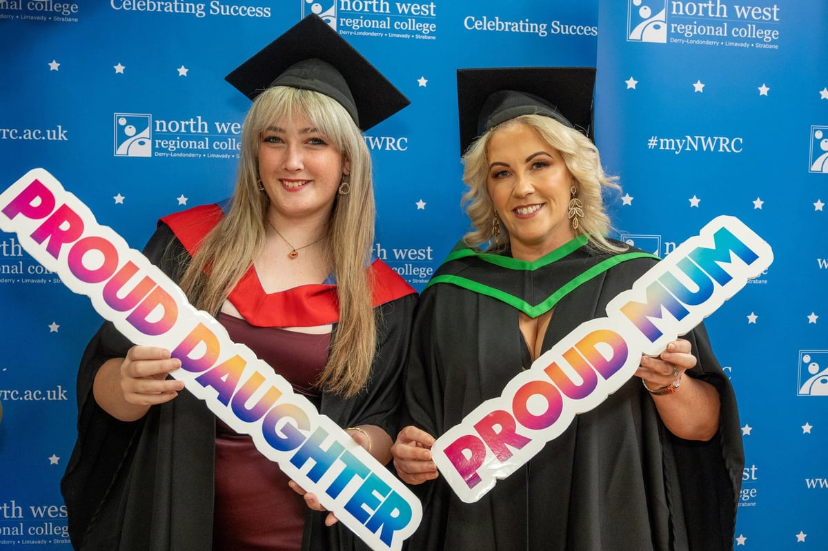 Double celebrations as mum and daughter Fionnuala and Cloídna Conway graduate from NWRC on the same day