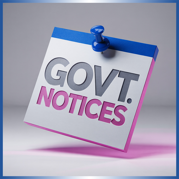 Official Govt & Legal Notices For Nov 3 2025
