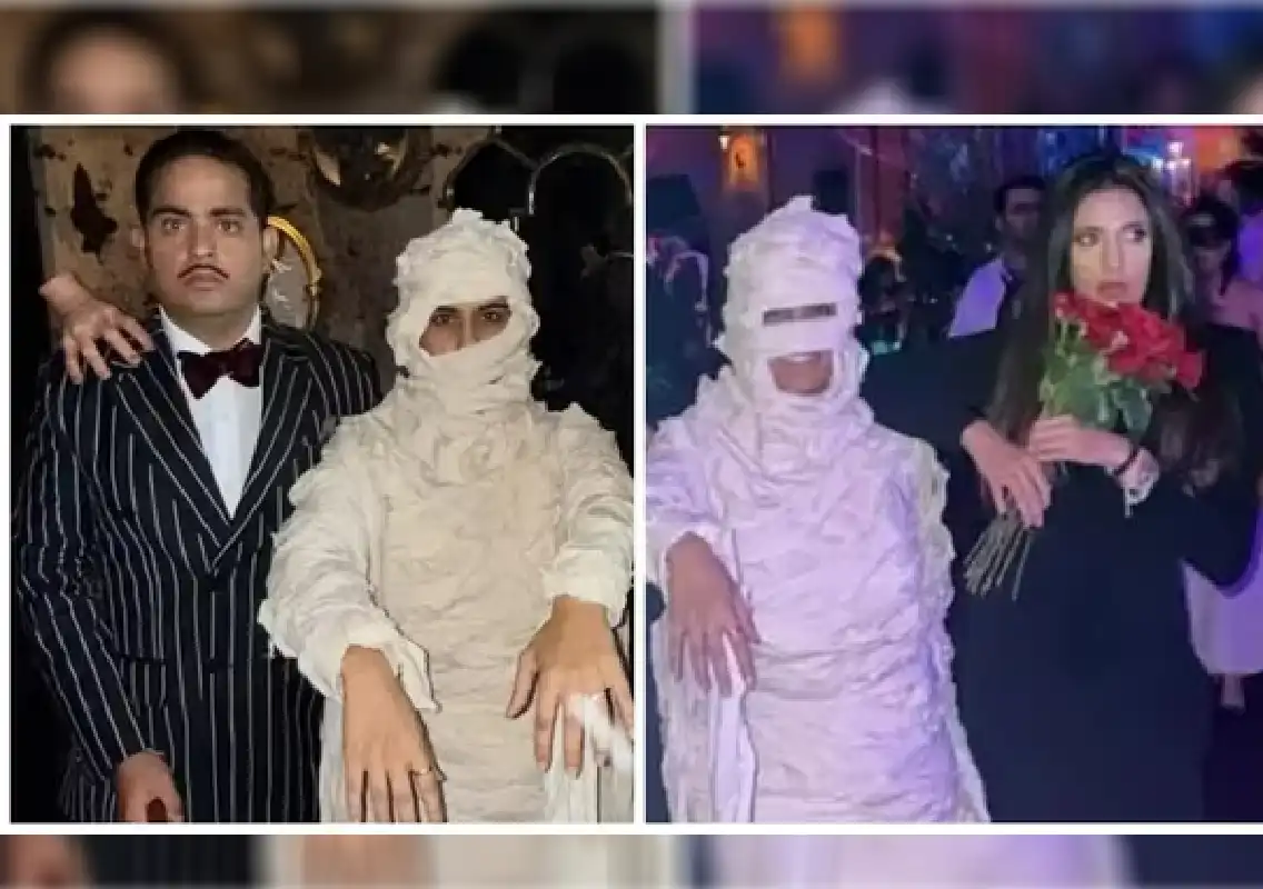Morticia & Gomez, but make it Ambani: Shloka and Akash’s Halloween look goes viral