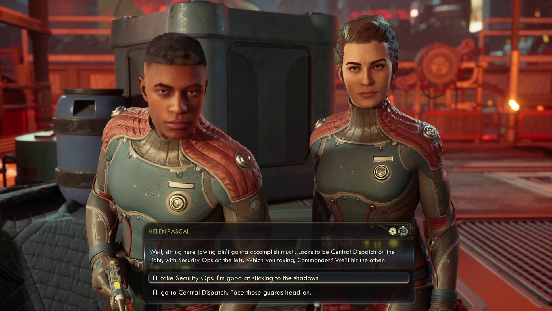 Should you go to Security Ops or Central Dispatch in The Outer Worlds 2?