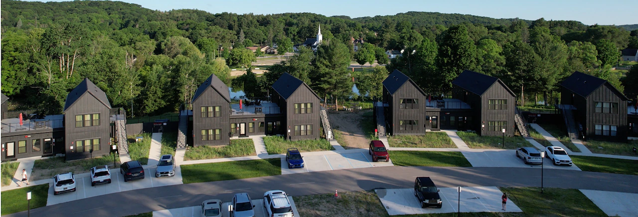 New Up North hotel looks like a neighborhood, feels like a mini resort