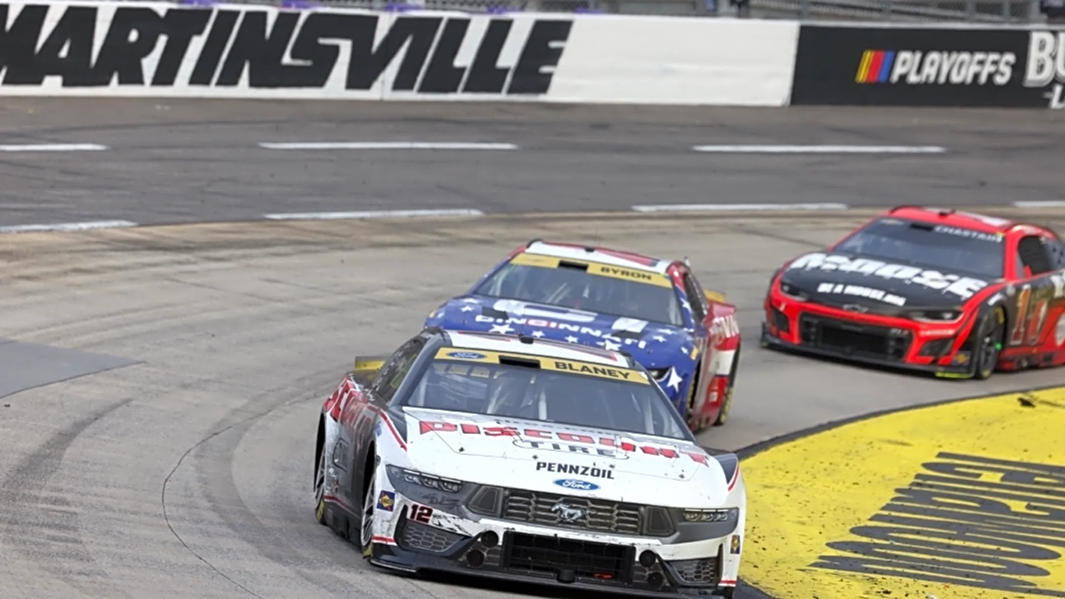 Denny Hamlin reacts to William Byron-Ryan Blaney battle at Martinsville, ‘impressive’ drive for championship spot