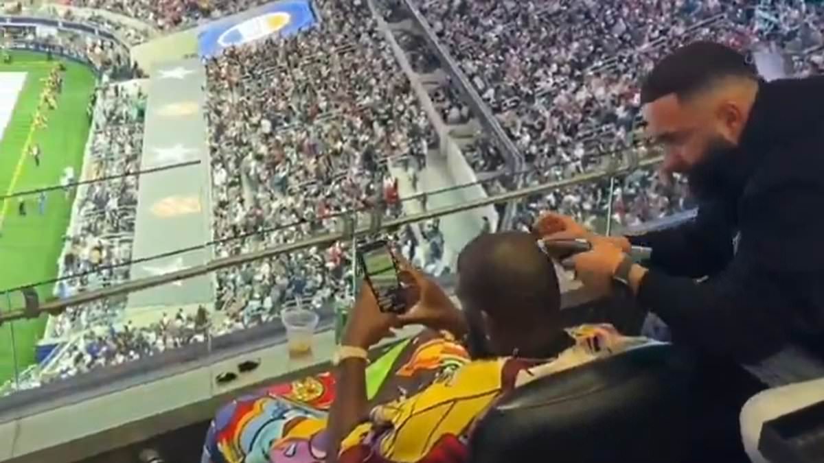 NFL fans baffled as clip of Cowboys legend Dez Bryant getting a HAIRCUT in his VIP suite goes viral