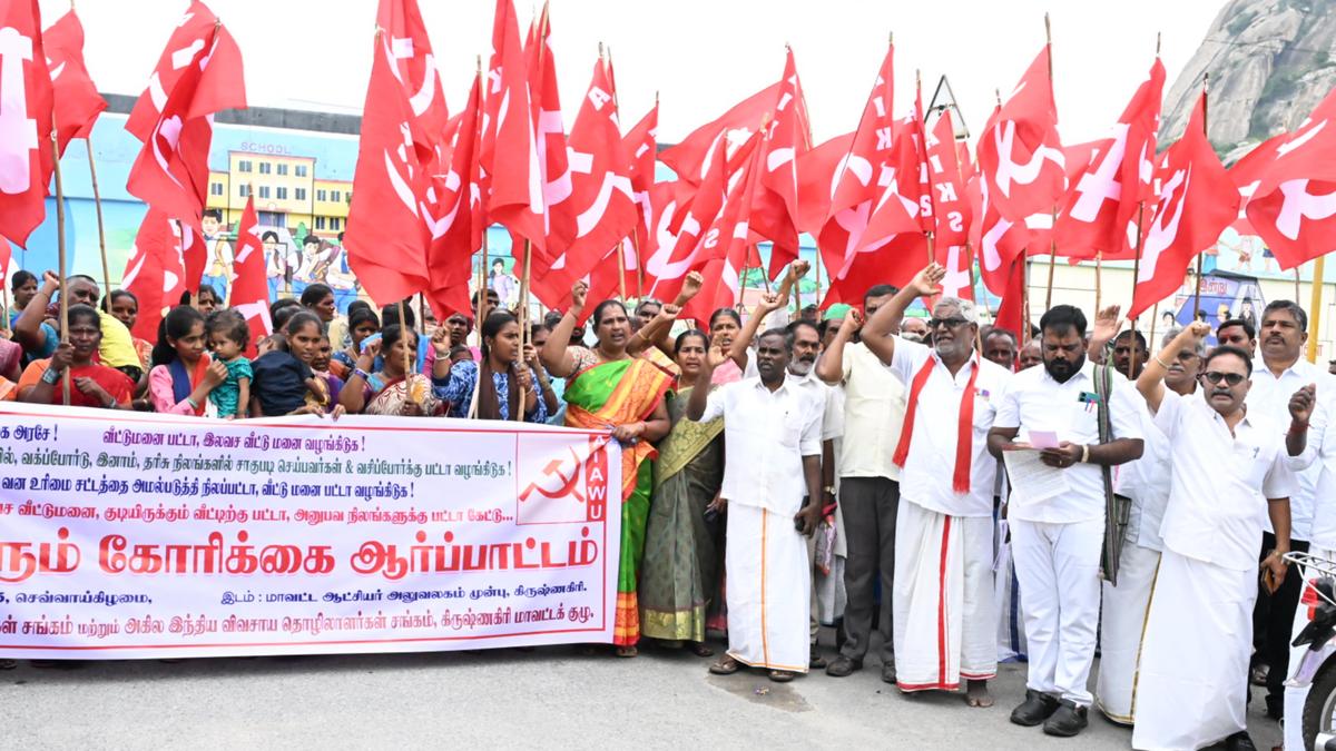 Farmers protest against land alienation in Krishnagiri