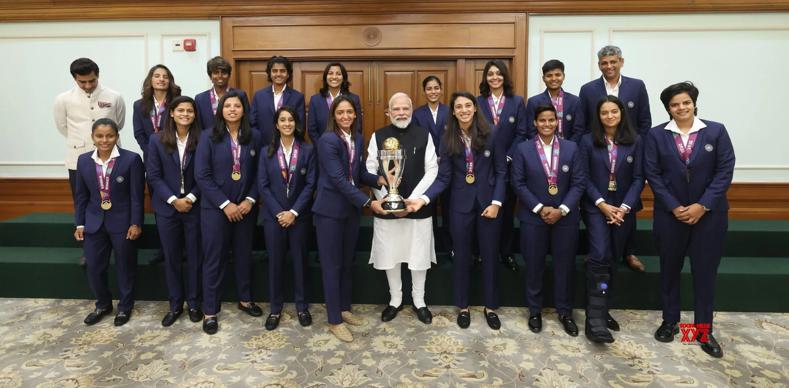 PM Narendra Modi meets Women’s ODI World Cup winning Indian women’s team