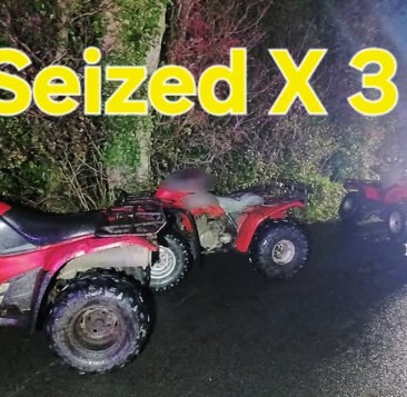Car and three quads seized by gardai in Inishowen