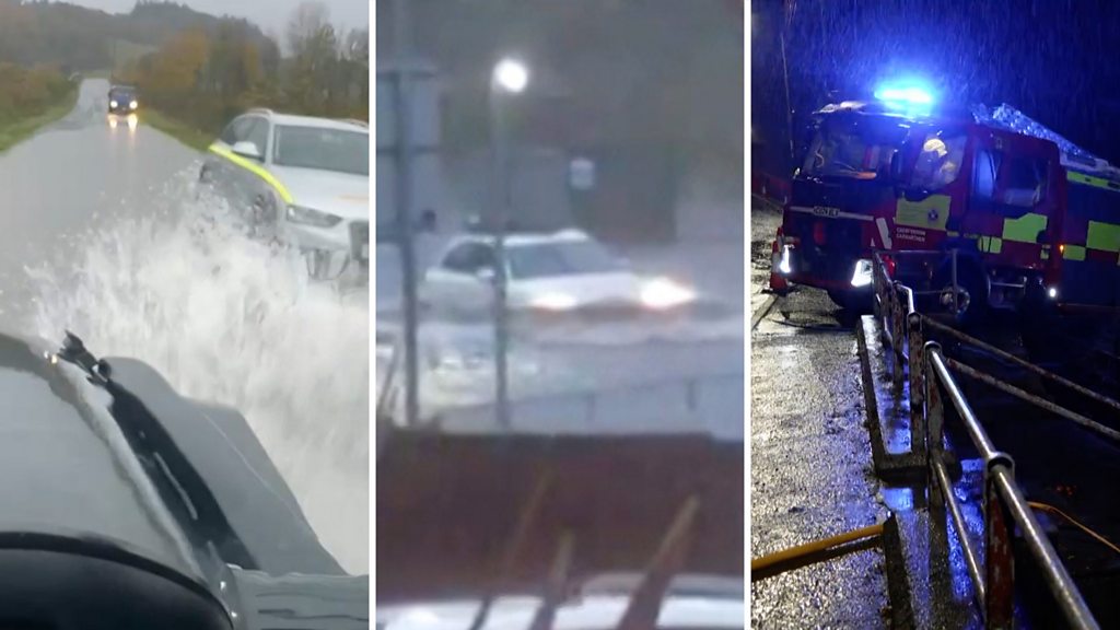 Widespread disruption as Wales hit by flooding