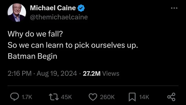 Greatest tweet from an actor ever?