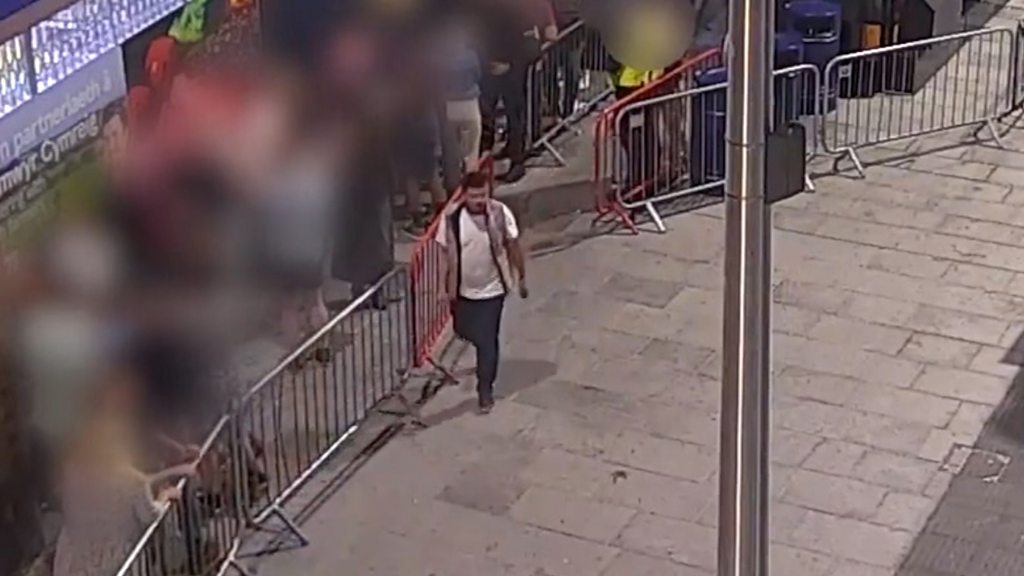 CCTV shows sex attacker follow victim from nightclub