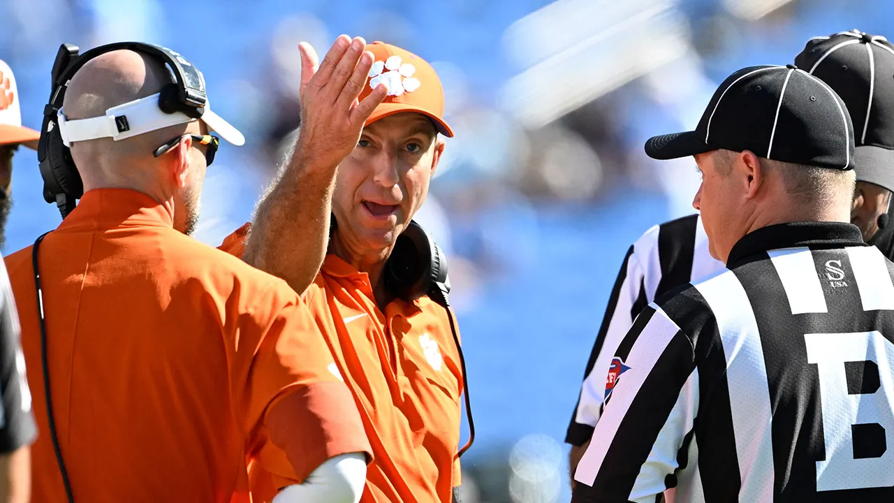 Clemson's Dabo Swinney still upset with college football officiating