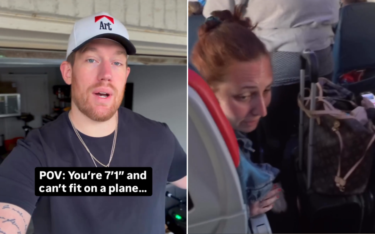 7″1 Tall Man Can’t Believe What Woman Sat in Front on Him on Plane Says