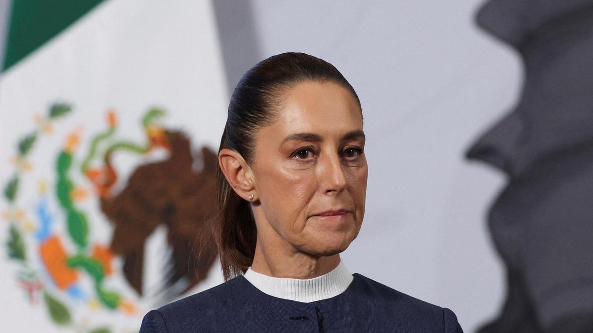 Mexico President Caludia Sheinbaum groped by drunk man as she addresses citizens on the street