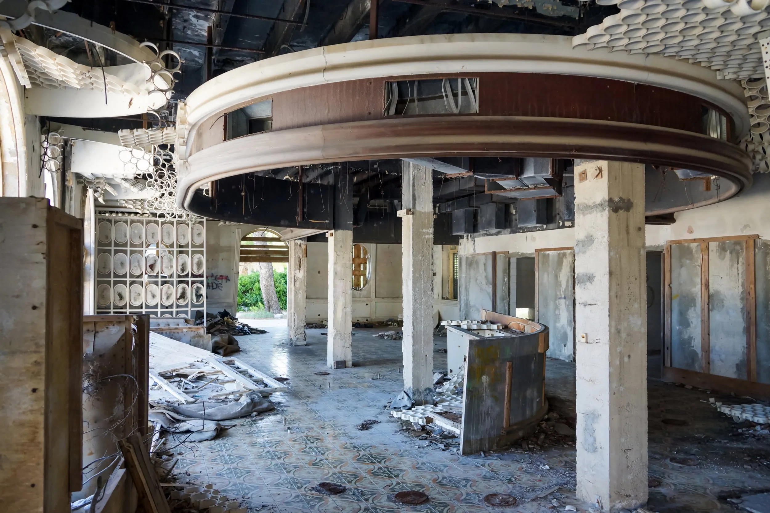 The once-thriving holiday hotels left abandoned and frozen in time by war