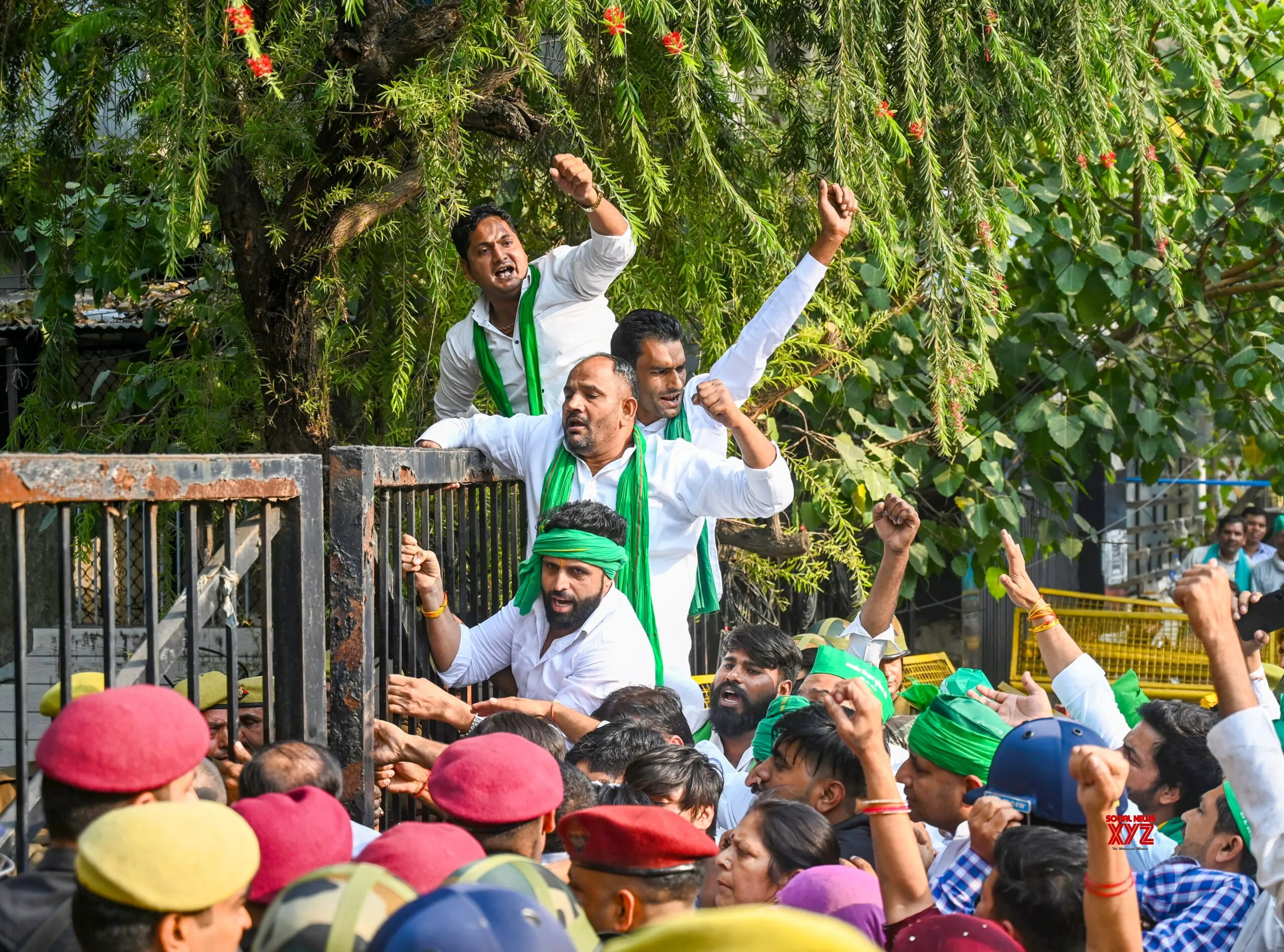 Farmers Protest at Noida Authority Office #Gallery