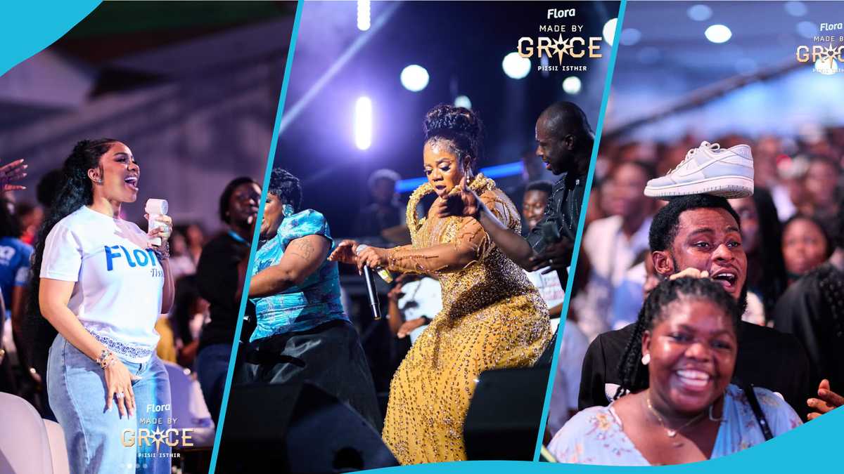 Piesie Esther’s gospel concert draws Sam George, Serwaa Amihere and over 10 celebs at AICC