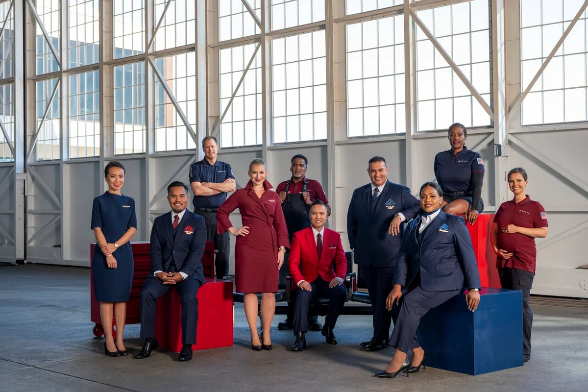 Will the look takeoff? Delta unveils new uniforms inspired by staff feedback — but fashion expert says they’re ‘gloomy’