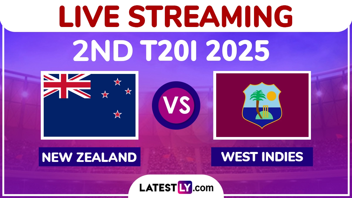 New Zealand vs West Indies Free Live Streaming Online, 2nd T20I 2025: How To Watch NZ vs WI Cricket Match Live Telecast on TV in India?