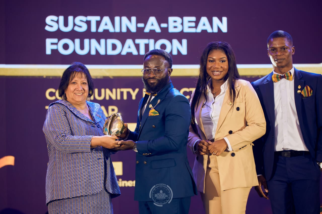 Sustain-A-Bean Foundation honoured with Community Impact Award at 8th Ghana Business Awards