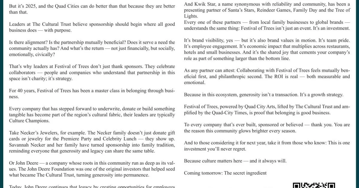 Quad Cities Cultural Trust - Ad from 2025-11-06