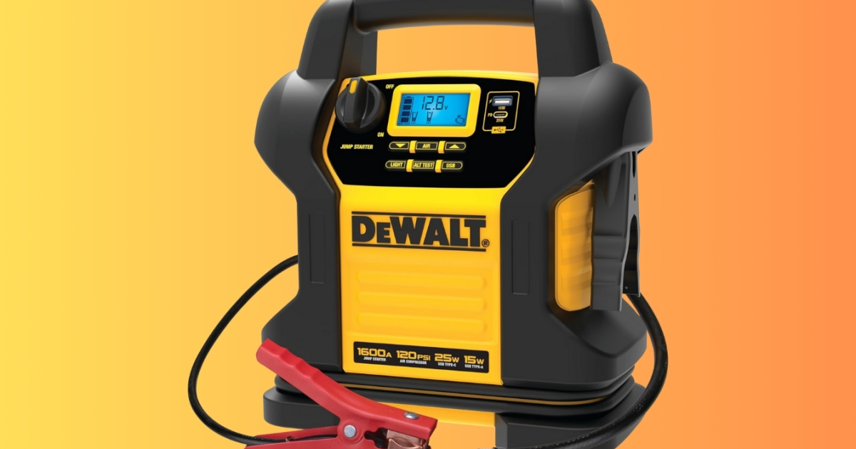 DeWalt 1600 Peak Amp Jump Starter Drops to $129 in Early Black Friday Deal