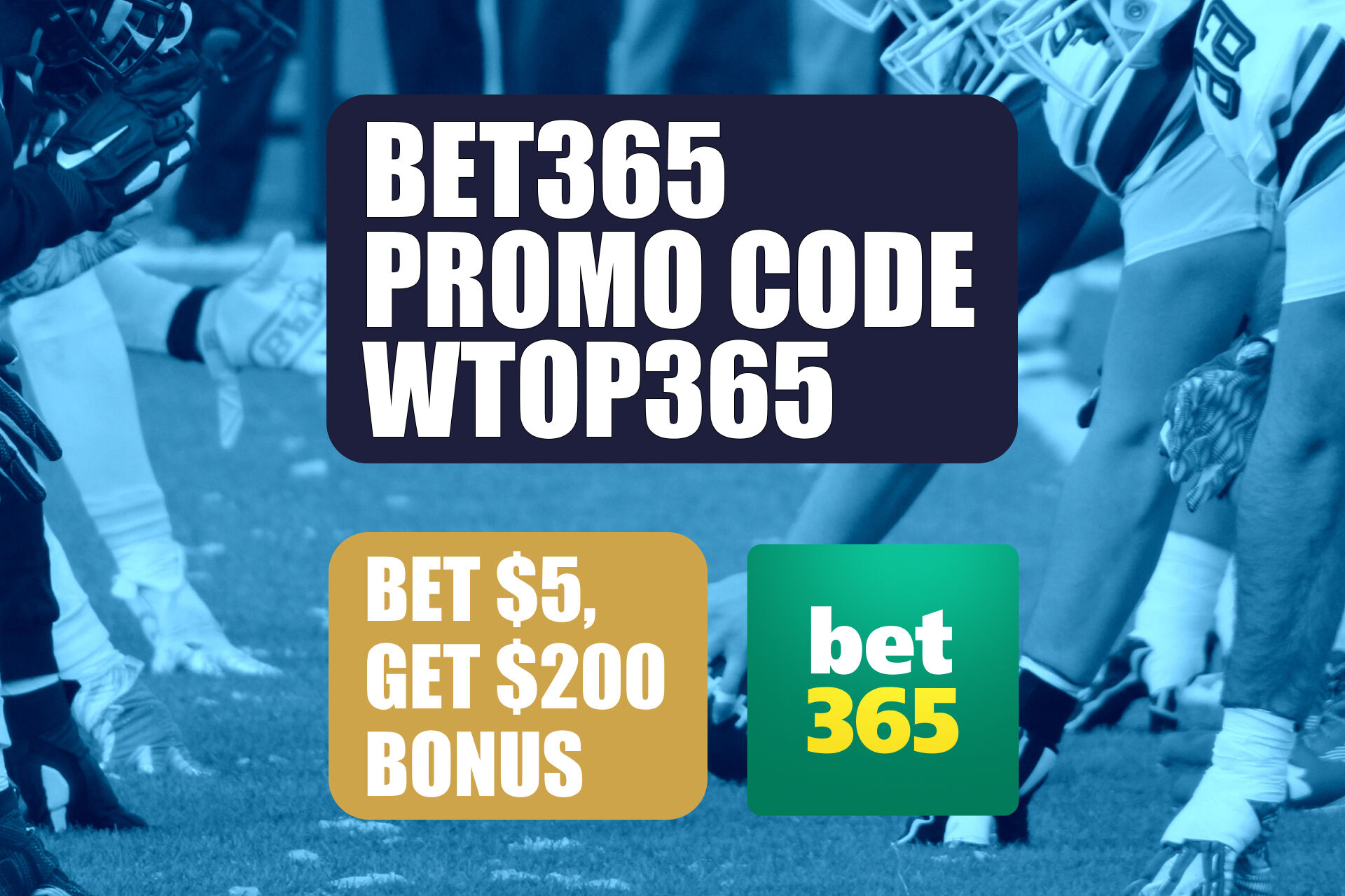 Bet365 Bonus Code WTOP365 Releases $200 NFL Week 10 Bonus