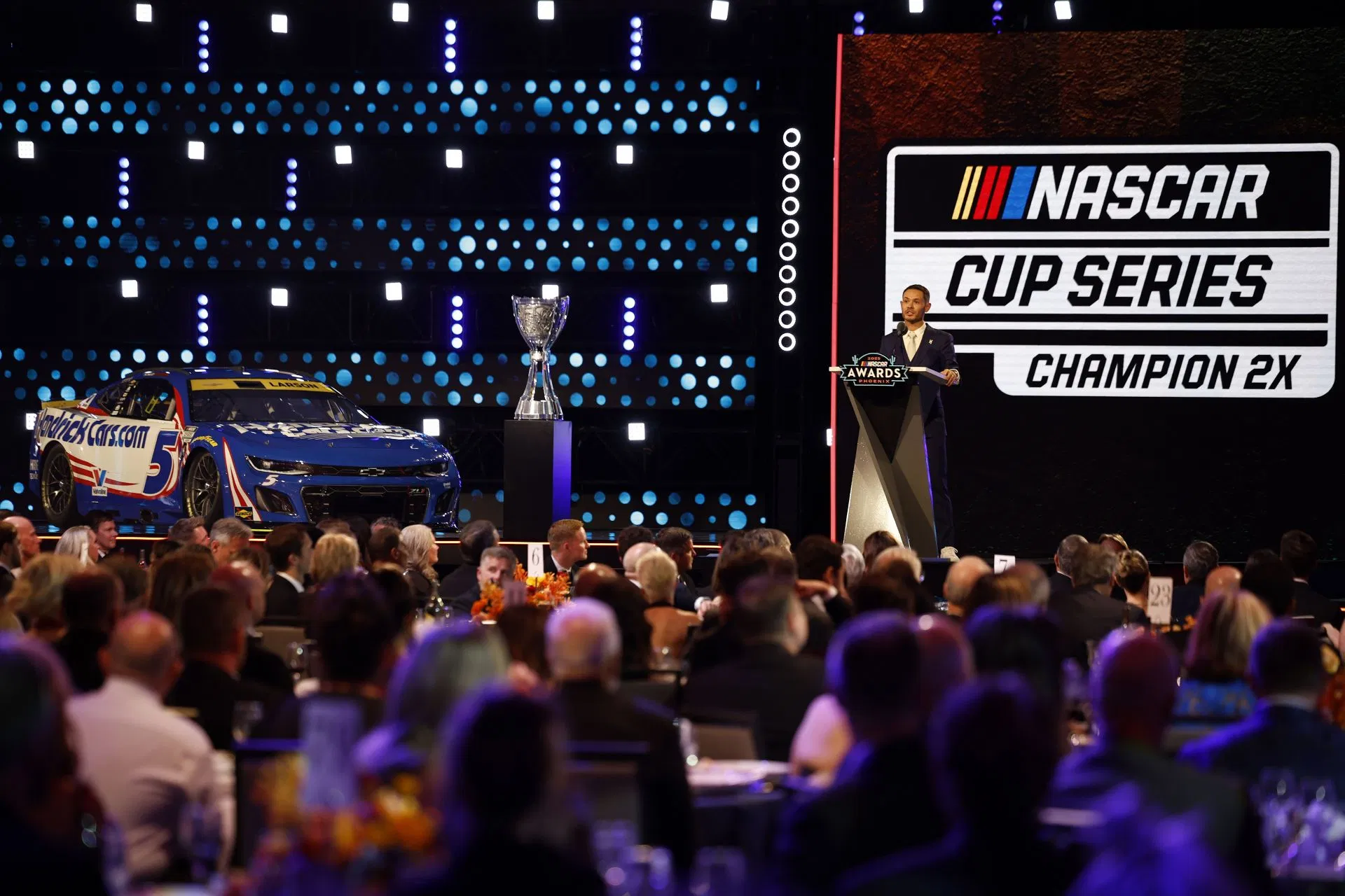 Which NASCAR figure is the recipient of 2025 NMPA Myers Brothers Award?