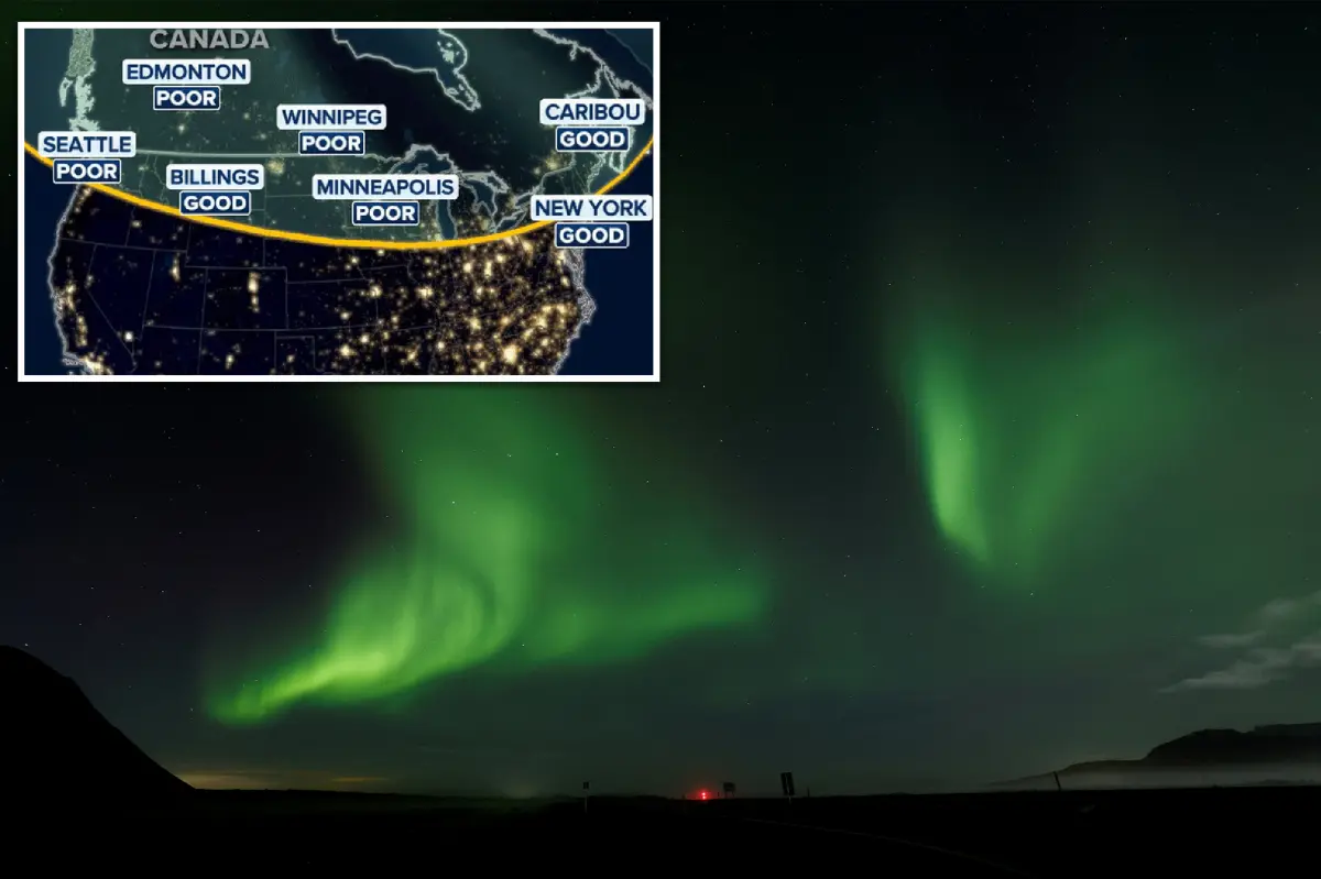 'Strong' geomagnetic storm makes Northern Lights sightings possible in US on Thursday, Friday