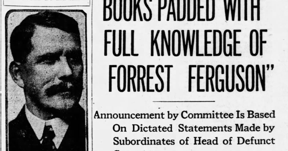 See the Nov. 5, 1925, front page: Carleton named in report as responsible in fraudulent transactions