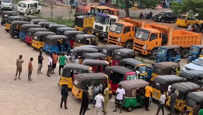 Pragya Operators Protest Movement Restrictions in Old Tafo Municipality
